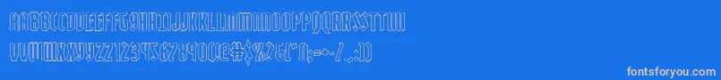 Zollernout Font – Pink Fonts on Blue Background