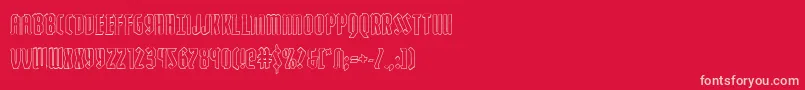 Zollernout Font – Pink Fonts on Red Background