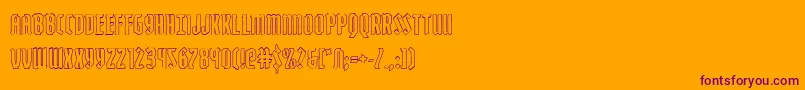 Zollernout Font – Purple Fonts on Orange Background