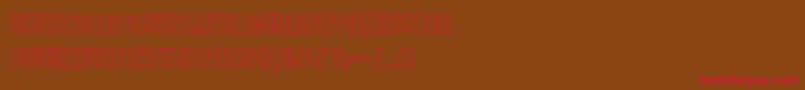 Zollernout-Schriftart – Rote Schriften auf braunem Hintergrund