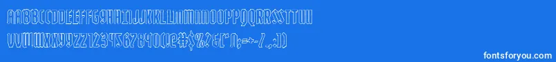 Zollernout Font – White Fonts on Blue Background