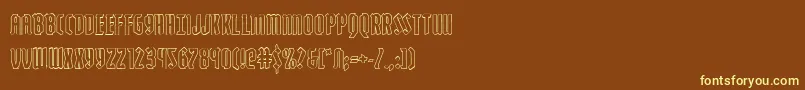 Zollernout Font – Yellow Fonts on Brown Background