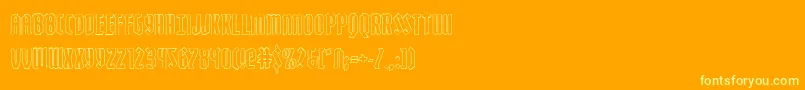 Zollernout Font – Yellow Fonts on Orange Background