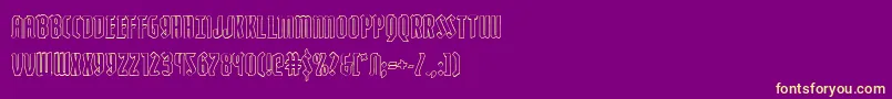 Zollernout Font – Yellow Fonts on Purple Background