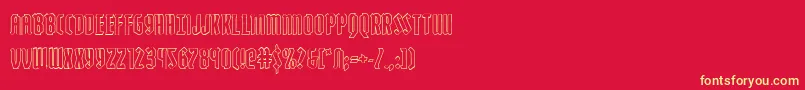 Zollernout Font – Yellow Fonts on Red Background