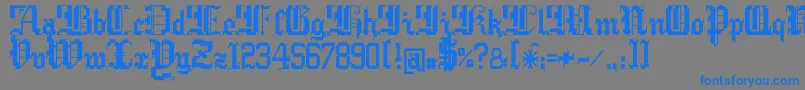 ArgorCwarScaqh Font – Blue Fonts on Gray Background