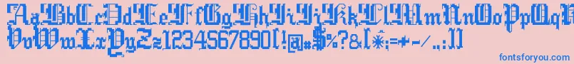 ArgorCwarScaqh Font – Blue Fonts on Pink Background