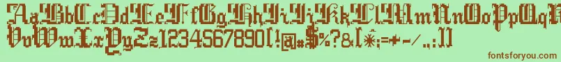 ArgorCwarScaqh Font – Brown Fonts on Green Background