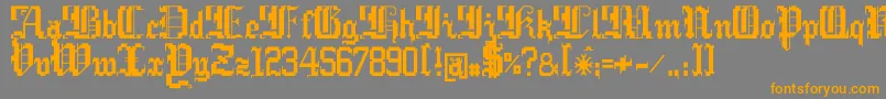 ArgorCwarScaqh Font – Orange Fonts on Gray Background