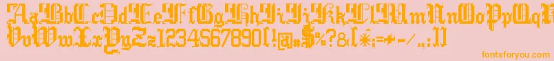 ArgorCwarScaqh Font – Orange Fonts on Pink Background