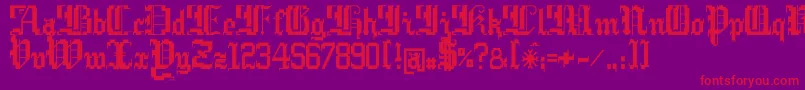 ArgorCwarScaqh Font – Red Fonts on Purple Background