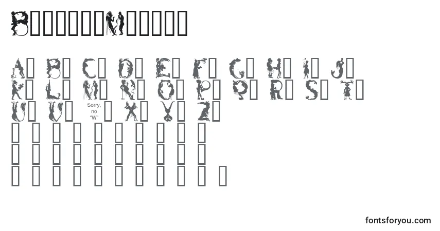 A fonte BizarroMedium – alfabeto, números, caracteres especiais