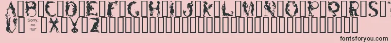 fuente BizarroMedium – Fuentes Negras Sobre Fondo Rosa