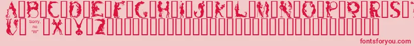 BizarroMedium Font – Red Fonts on Pink Background
