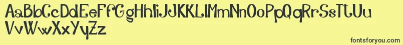 AdelfyFreeVersion Font – Black Fonts on Yellow Background
