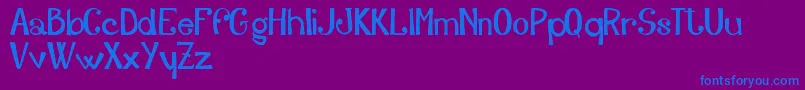AdelfyFreeVersion Font – Blue Fonts on Purple Background