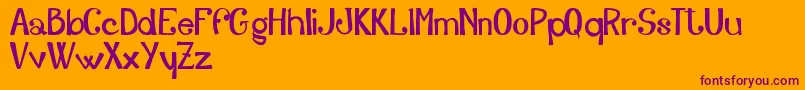 AdelfyFreeVersion Font – Purple Fonts on Orange Background
