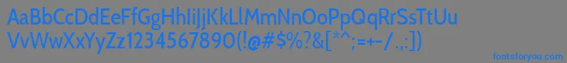 CabincondensedRegular-Schriftart – Blaue Schriften auf grauem Hintergrund