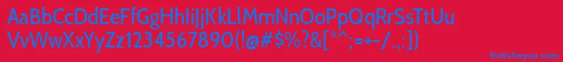 CabincondensedRegular Font – Blue Fonts on Red Background