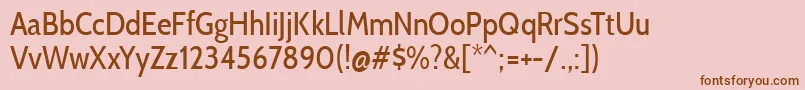 CabincondensedRegular Font – Brown Fonts on Pink Background