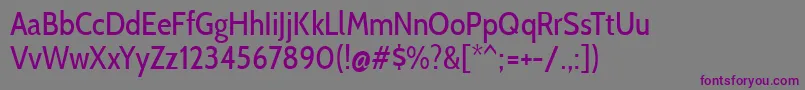 CabincondensedRegular Font – Purple Fonts on Gray Background