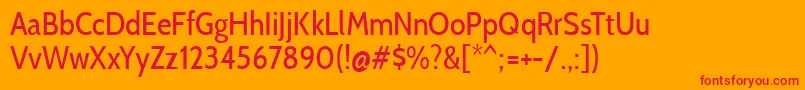 Шрифт CabincondensedRegular – красные шрифты на оранжевом фоне