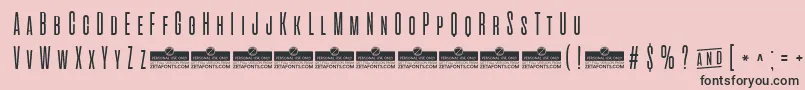 AlienscowsLightTrial Font – Black Fonts on Pink Background