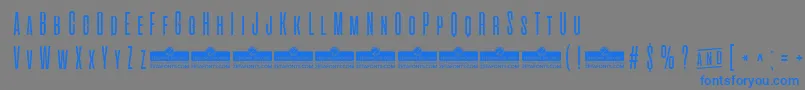 AlienscowsLightTrial Font – Blue Fonts on Gray Background