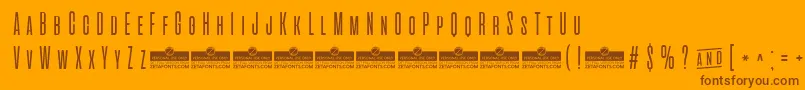 AlienscowsLightTrial Font – Brown Fonts on Orange Background