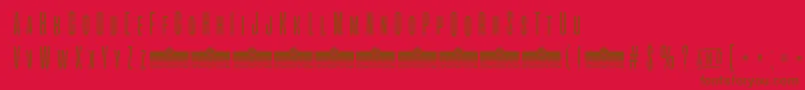 AlienscowsLightTrial Font – Brown Fonts on Red Background