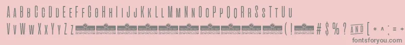 AlienscowsLightTrial Font – Gray Fonts on Pink Background