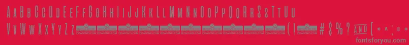 AlienscowsLightTrial Font – Gray Fonts on Red Background