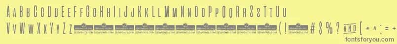 AlienscowsLightTrial Font – Gray Fonts on Yellow Background