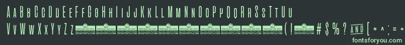 AlienscowsLightTrial Font – Green Fonts on Black Background