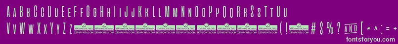 AlienscowsLightTrial Font – Green Fonts on Purple Background