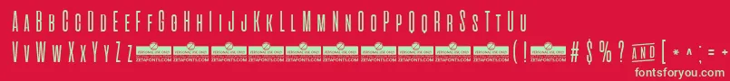 AlienscowsLightTrial Font – Green Fonts on Red Background