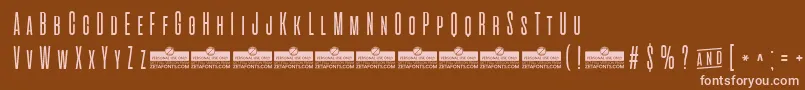 AlienscowsLightTrial Font – Pink Fonts on Brown Background