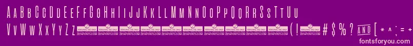 AlienscowsLightTrial Font – Pink Fonts on Purple Background