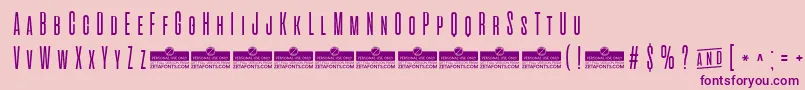 AlienscowsLightTrial Font – Purple Fonts on Pink Background