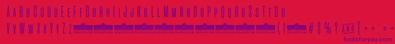 AlienscowsLightTrial Font – Purple Fonts on Red Background