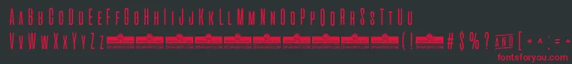 AlienscowsLightTrial Font – Red Fonts on Black Background