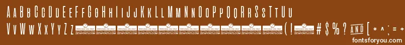 AlienscowsLightTrial Font – White Fonts on Brown Background