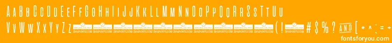 AlienscowsLightTrial Font – White Fonts on Orange Background