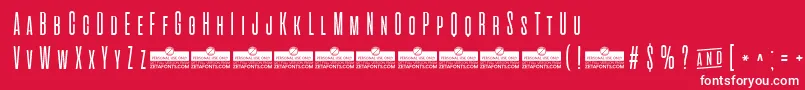 AlienscowsLightTrial Font – White Fonts on Red Background