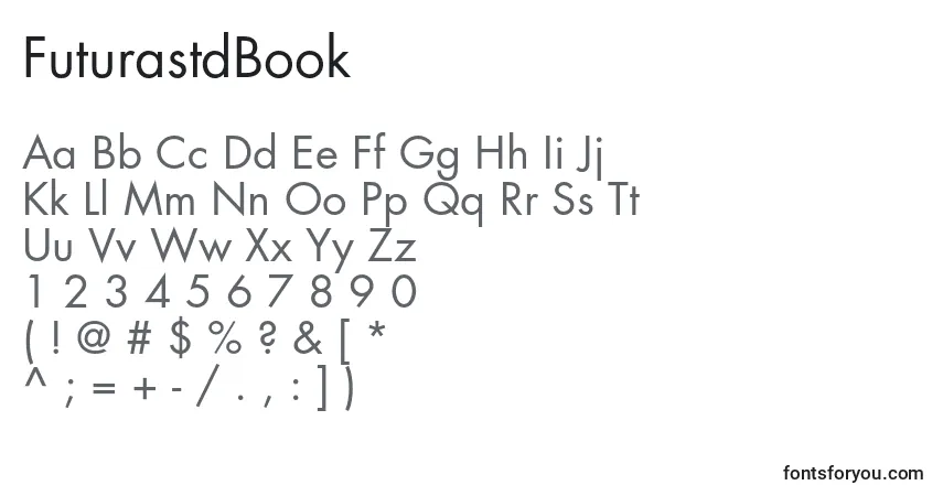 Шрифт FuturastdBook – алфавит, цифры, специальные символы