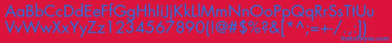 FuturastdBook Font – Blue Fonts on Red Background