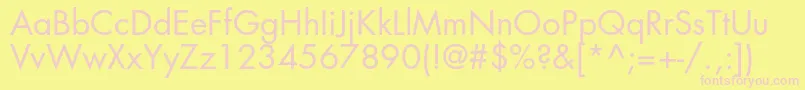 FuturastdBook Font – Pink Fonts on Yellow Background