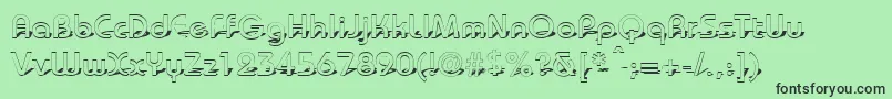 BaudotShadowDb Font – Black Fonts on Green Background