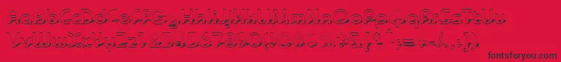 BaudotShadowDb Font – Black Fonts on Red Background