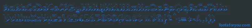 BaudotShadowDb Font – Blue Fonts on Black Background